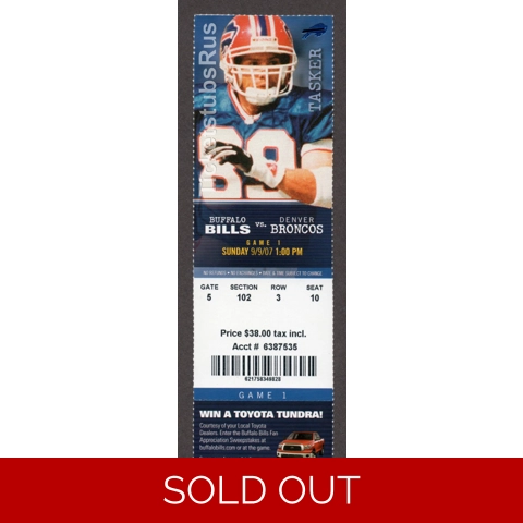 MARSHAWN LYNCH NFL DEBUT 1st TD 2007 BILLS vs BRONCOS 9/9 Full Ticket BEAST MODE
